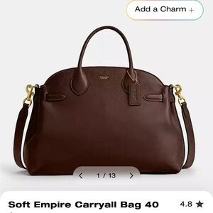 Coach Dark Brown Leather Tote
